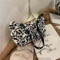 Leopard Pattern Plush Bag Personality Diagonal Women Bag Chain Bag Bag Shoulder