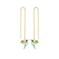 Fashion Jewelry New Unique Little Bird Drop Long Hanging Hummingbird Earrings For Women Elegant Girl Tassel Crystal Pendant Earring Jewelry